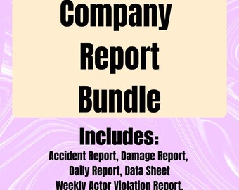 Company Report Bundle