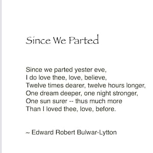 Since We Parted Poem PDF
