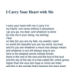 I Carry Your Heart With Me PDF