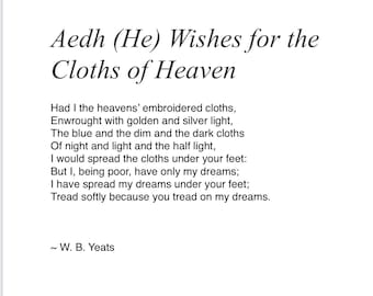 Cloths of Heaven Poem PDF