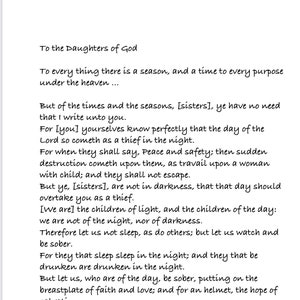 Matriarchal Blessing: To the Daughters PDF Download