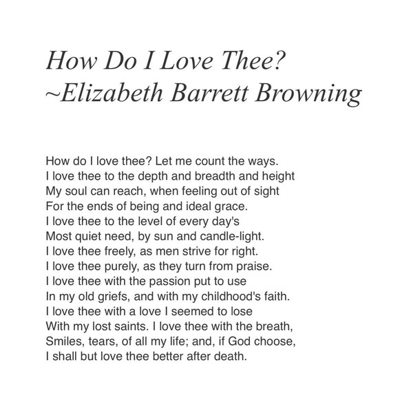 How Do I Love Thee Etsy
