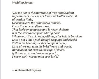 Shakespeare Wedding Sonnet PDF
