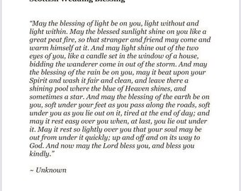 Scottish Wedding Blessing PDF