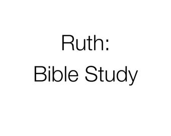Ruth: Bible Study PDF Pages Document