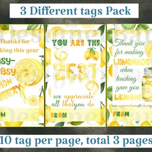 Easy Peasy LEMON SQUEEZY, usted es la ralladura, gracias por hacer el paquete de limonada etiquetas de apreciación de los maestros-etiqueta de la semana de apreciación de los voluntarios del personal