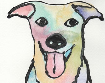 Rainbow Dog Printable Wall Art