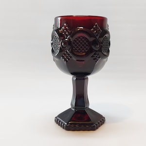 Vintage Avon 1876 Cape Cod Ruby Red Glass Cordial