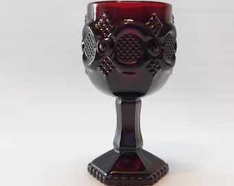 Vintage Avon 1876 Cape Cod Ruby Red Glass Cordial