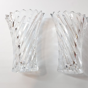 Mikasa 5 inch Bud Vases Clear Set of 2, Used