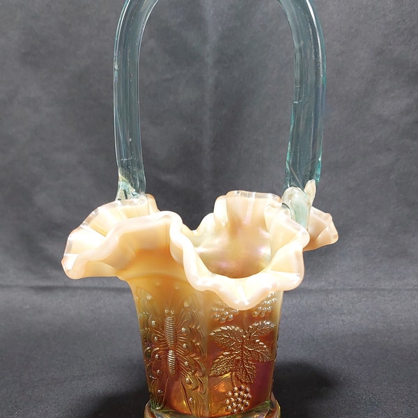 Fenton Glass Basket Etsy