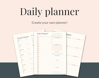 Planner digitale pastello: giornaliero, settimanale, mensile senza data (PDF + Goodnotes)