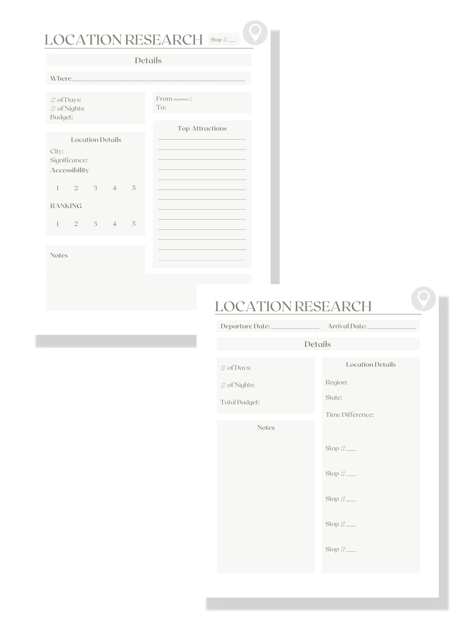 Complete Printable Domestic Travel Planner Travel Itinerary Organizer Vacation Planner Vacation