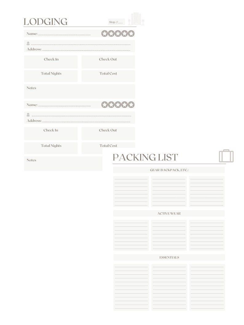 Complete Printable International Travel Planner Travel Itinerary ...