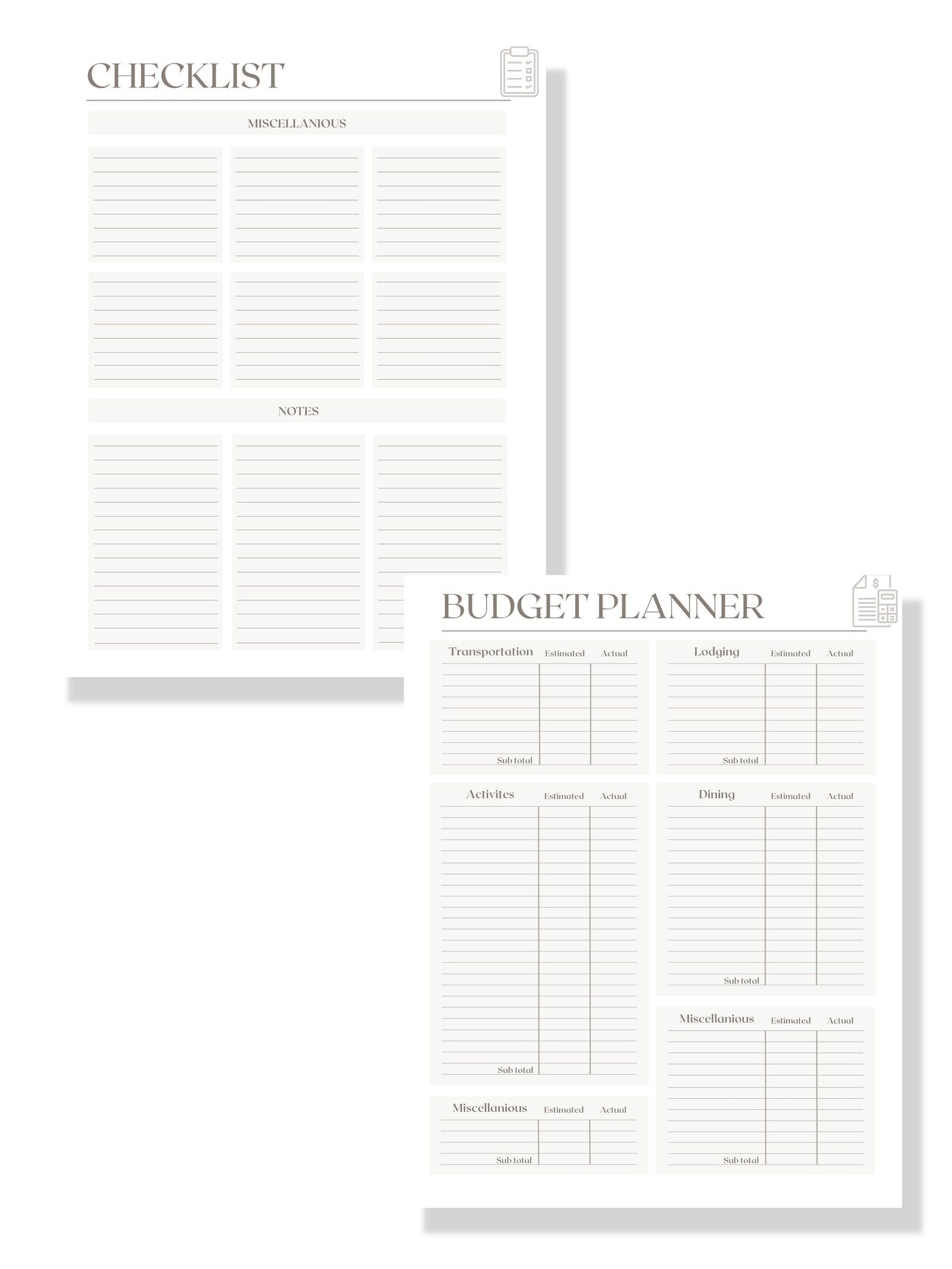 Complete Printable Domestic Travel Planner Travel Itinerary Organizer Vacation Planner Vacation