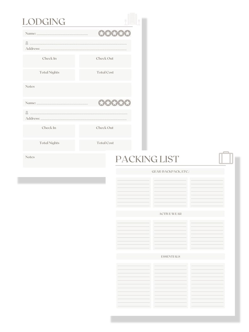 Complete Printable Domestic Travel Planner Travel Itinerary Organizer Vacation Planner Vacation