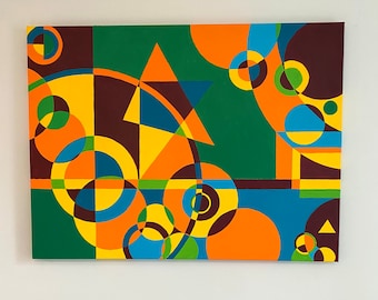 Mehrfarbige geometrische abstrakte Kunst
