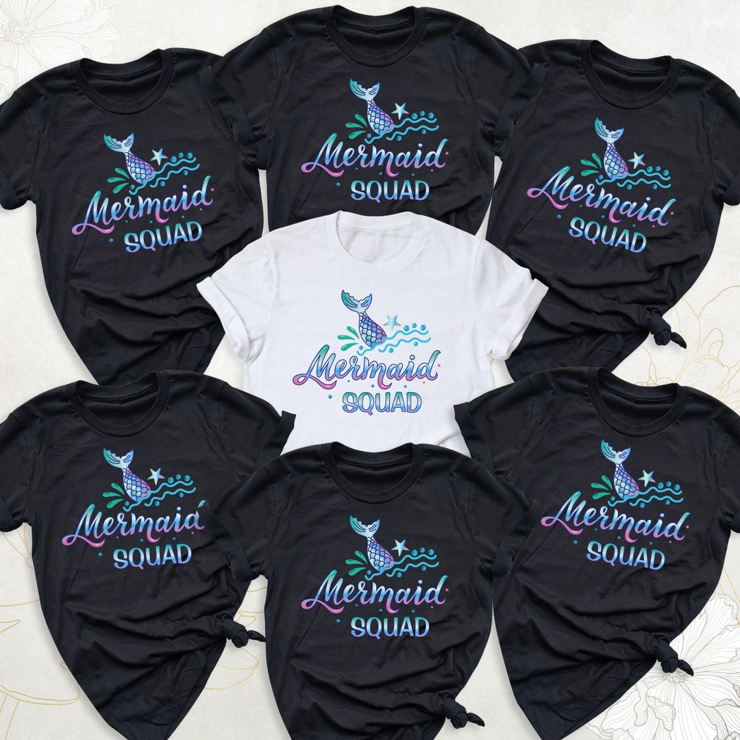 Mermaid Squad Shirt Mermaid Birthday Party Matching Shirts - Etsy