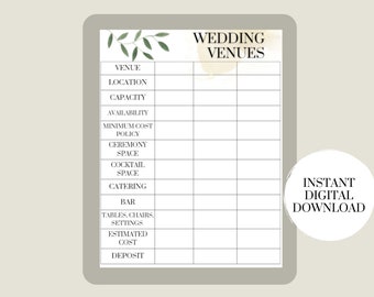 Wedding Venue Planner | Venue List | Wedding Venue Comparison | Research Wedding Venues