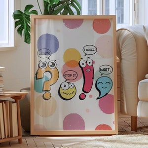 Englische Klassenzimmer Dekoration Englisches Plakat ELA Plakat Grundschul Dekor Hausschule Dekor Mittelschule Satzzeichen Plakat Dekor