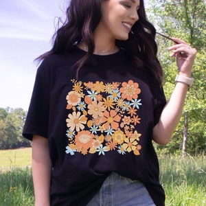 花の昇華 フローラルコテージコアPNG 夏の花png 野生の花 植物のデジタルダウンロード 昇華png 女性用Tシャツpng
