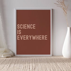 Science poster Science Classroom Decor Science Teacher Gifts Science teacher office room decor Scientist gift Science lab decor Science