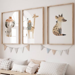 Safari Animal Print Neutral Kids Bedroom Playroom Decor Jungle Animal Print Jungle Theme Nursery Print Safari Animal Poster Printable Jungle