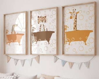 Bathroom wall decor Boy Bathroom prints for kids girl bathroom art gender neutral art Printable bathroom art bathroom prints modern decor