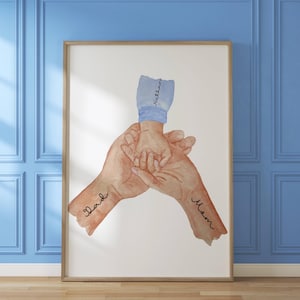 Arte murale stampabile personalizzata per bambini Regalo per neonato Arte murale per la cameretta del bambino Regalo per baby shower Primo regalo per neonati Stampa di famiglia Arte di famiglia personalizzata