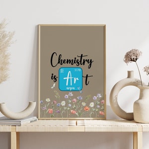 Chemie Poster Wetenschap Studentenkamer Kunstwetenschappen Student Gift wetenschap klas decor wetenschap laboratorium poster chemie decoratie cadeau