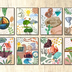 Conjunto de pôsteres de ciências da terra, decoração de sala de aula de ciências da terra, conjunto de arte de parede de ciências da terra, decoração de sala de escritório, pôsteres de ciências, ensino médio