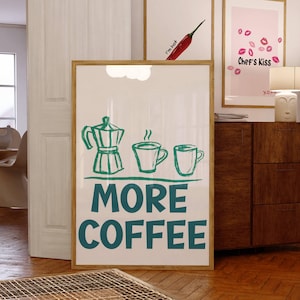 Kitchen Prints Wall Art Gift For Coffee Lovers Coffee Print Poster Coffee Bar Wall Art Funny Kitchen Poster Dining room decor minimalist