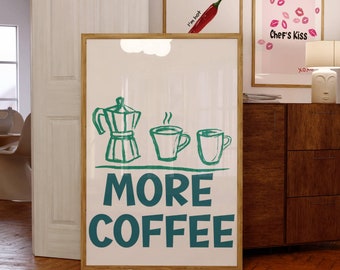 Kitchen Prints Wall Art Gift For Coffee Lovers Coffee Print Poster Coffee Bar Wall Art Funny Kitchen Poster Dining room decor minimalist