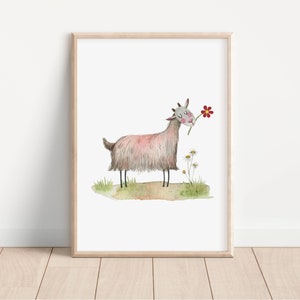 Sheep Print Farm Animal Nursery Print Farm Animal Poster Neutral Sheep Nursery Print Watercolor Baby Animal Sheep Wall Art Baby Lamb Art
