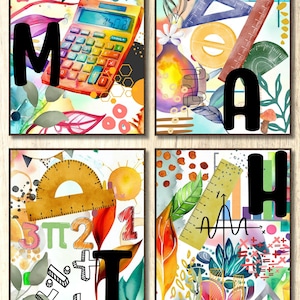 Math Class Gallery Wall set high school Math Middle school Math classroom decor Digital Download Math Classroom Poster printable Mathematics