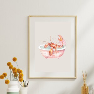 Girl Bathroom Art Girl Bathroom Art ocean animal Bathroom Decor Baby Shower Gift Girls Room Decor Whimsical Nursery Art Gift cute crab art