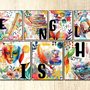 Englisch Klasse Galerie Wandbild High School Englisch Mittelschule Englisch Klassenzimmer Dekor Digitaler Download Englisch Klassenzimmer Poster Lesung