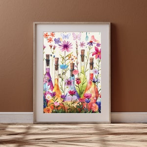 Science poster chemistry wall art science wall decor scientist gift chemist gift watercolor science wall art science lover bedroom decor art