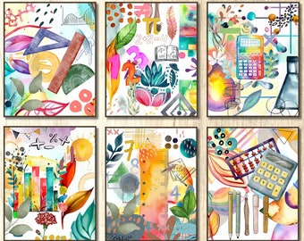 Math decor Math Class Gallery Wall Math art high school middle school Classroom Decor Mathematics Poster nursery Math print Math wall arts