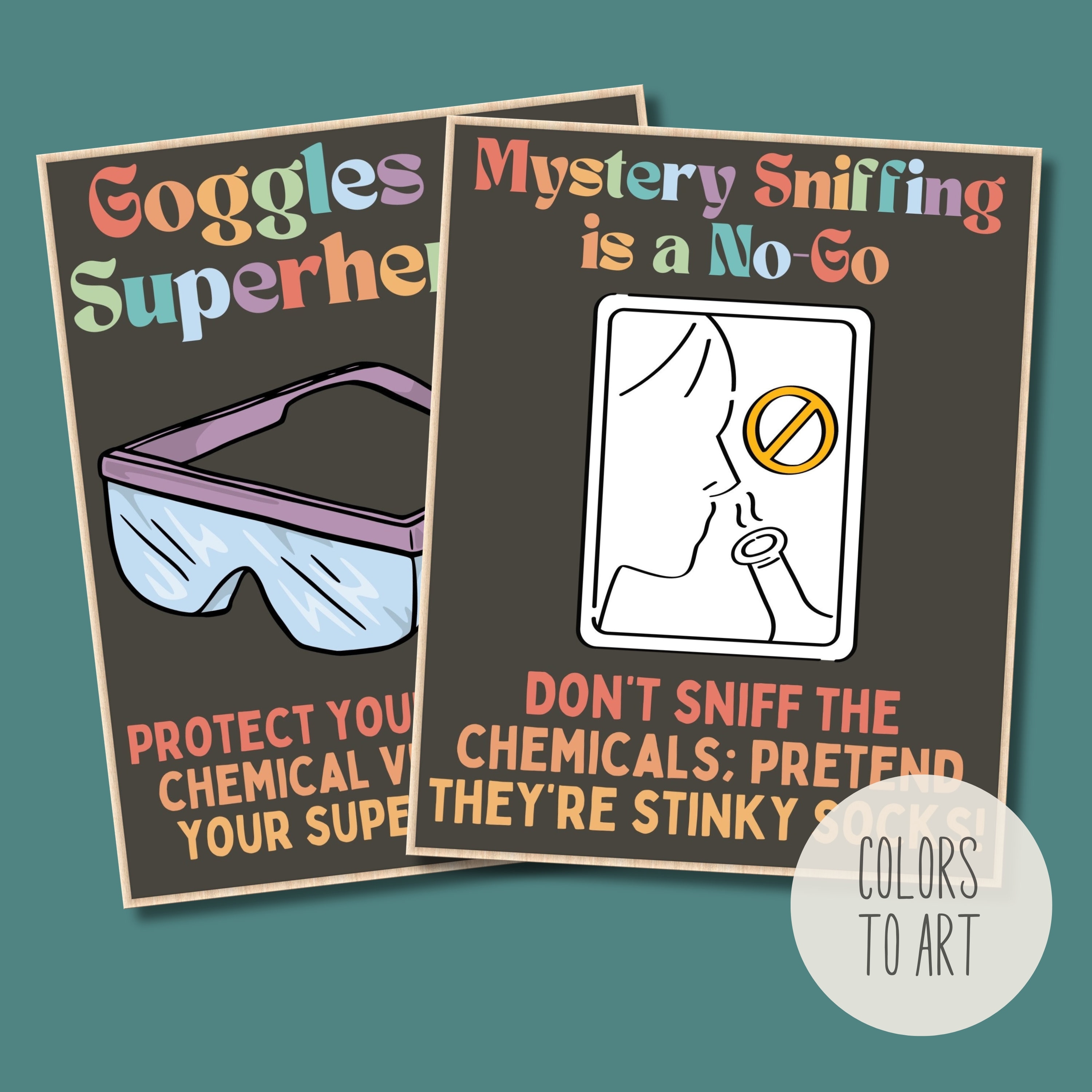 Science Lab Safety Rules Funny Science Posters Science Gallery Wall Set ...