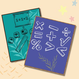 Math Class Gallery Wall Set of 12 High School Middle School Math Art ...
