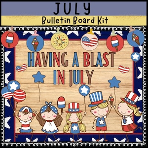 July Bulletin Board Kit 4th of July Bulletin Board Kit Summer Bulletin Board Kit Fireworks 4th of July Patriotic Classroom Decor Door