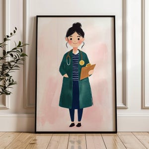 Doctor Sign Room Decor Nurse Wall Art Medical Print Healthcare Hospital Print Pediatric Art Stethoscope Print Clinic Printable Doctor Gift