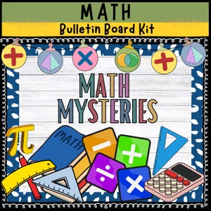 Math Bulletin Board Kit Mathematics Bulletin Board Kit Math Class Back to School End of Year Bulletin Board Kit Math Bulletin board kit
