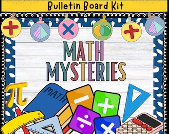 Math Bulletin Board Kit Mathematics Bulletin Board Kit Math Class Back to School End of Year Bulletin Board Kit Math Bulletin board kit