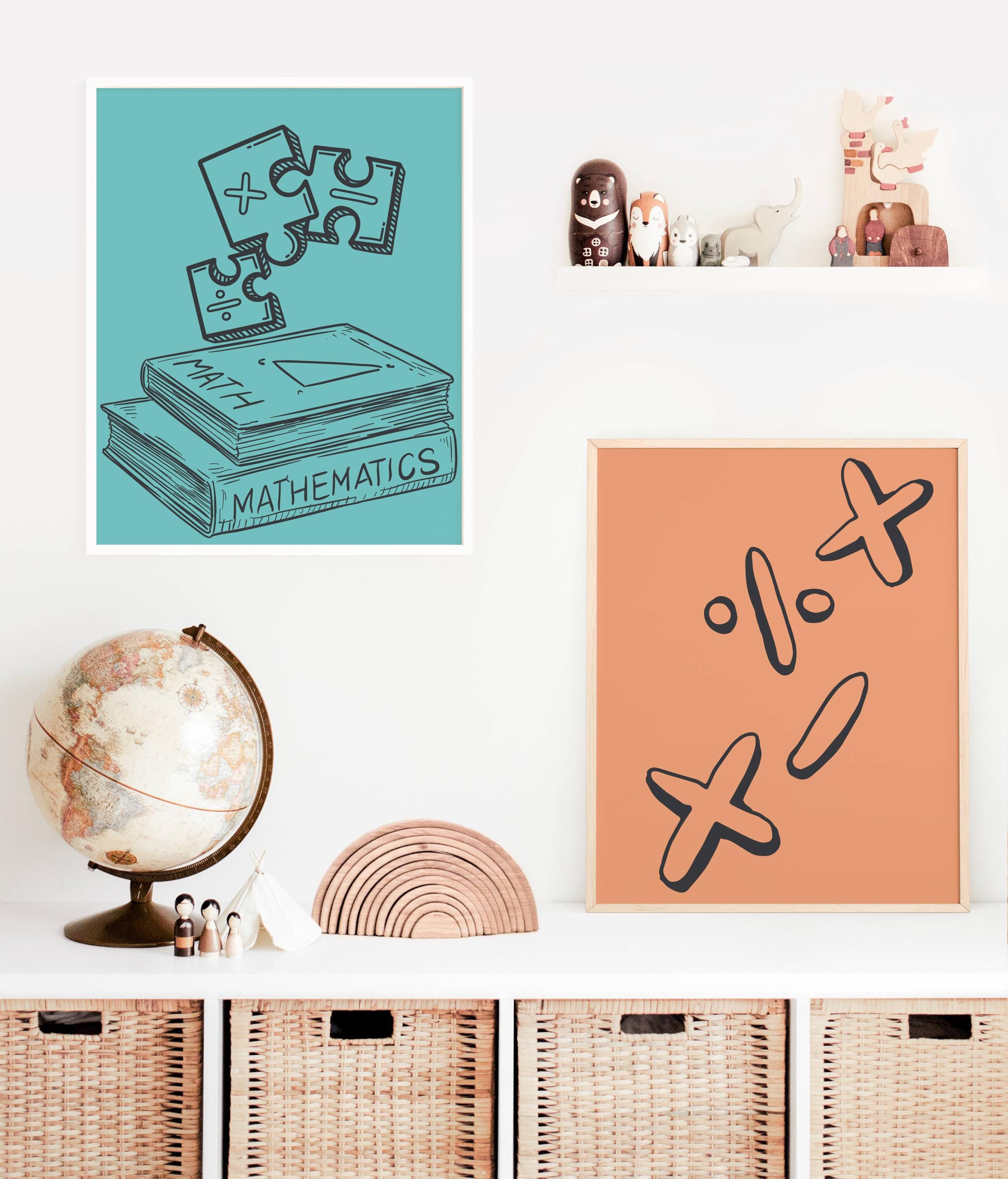 Math Class Gallery Wall Set of 12 High School Middle School Math ...