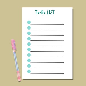 To Do List Printable to do list Goodnotes  Instant Download Minimalist To Do List A4 Size Digital download Back to School Printable Planner