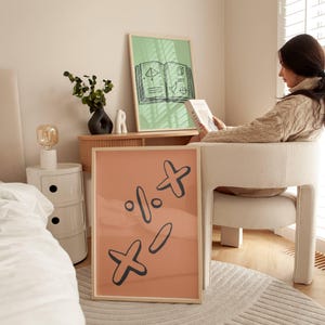 Math Class Gallery Wall Set of 12 High School Middle School Math ...