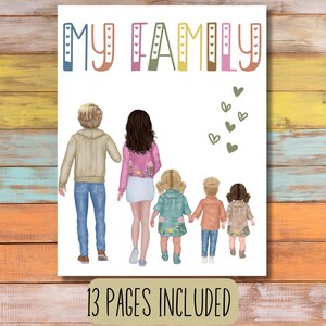 Meine Familie, Vorschule Lernführer, Hausschule zum Ausdrucken, Kleinkind PDF, Vorschul Arbeitsblatt, Alles über mich, Kindergarten ebook