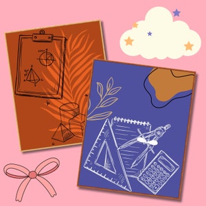 Math Class Gallery Wall Set of 12 High School Middle School Math Art ...